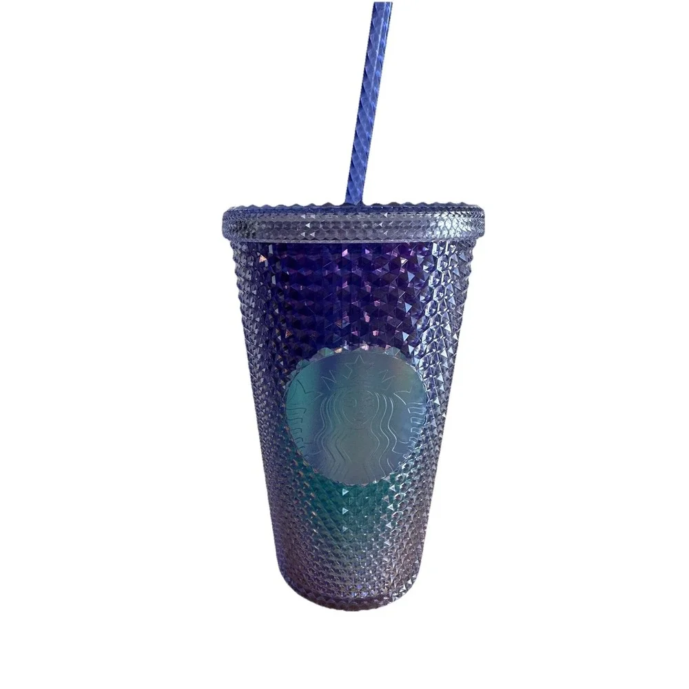 Starbucks Summer 2021 Mermaid Blue Purple Ombre Studded 16oz Grande Tumbler
